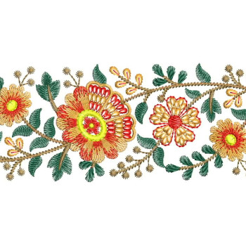 Colourful Lace Embroidery Design