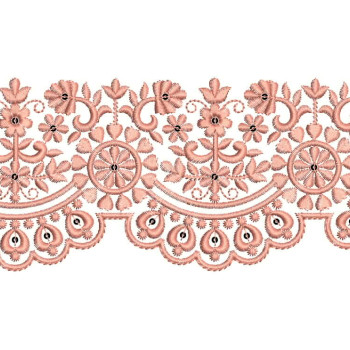 Elegant Vintage Lace Embroidery Design