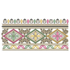 Embroidery Lace Design With Sequins