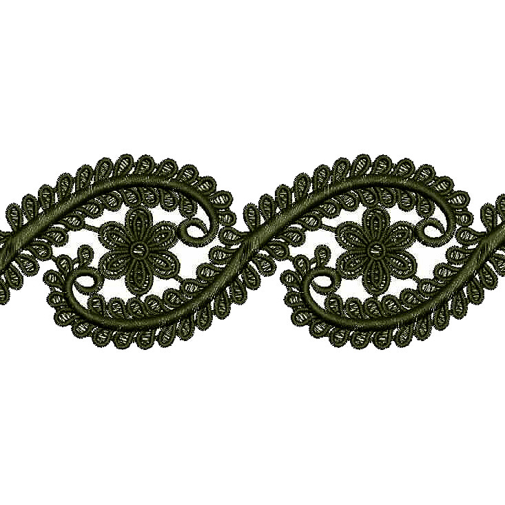 Exquisite Ivory Lace Embroidery Design 24586