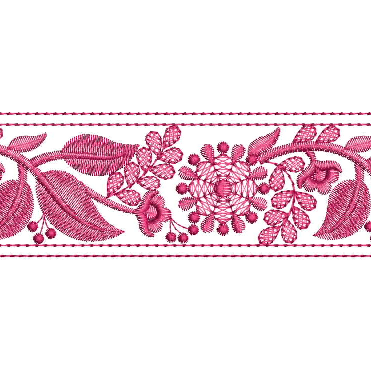 Floral leaves Embroidery Lace Pattern