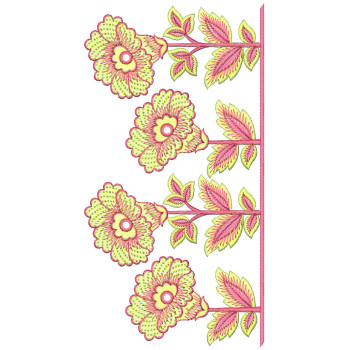 Flower Embroidery Designs For Sarees 26185