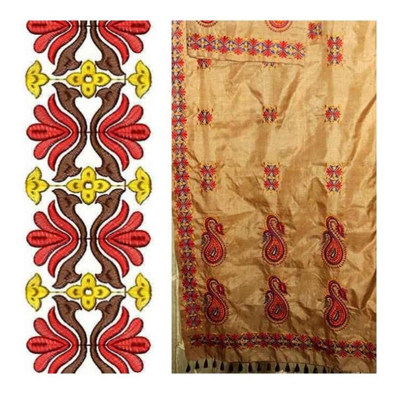 German Court Dresses Embroidery Lace Design