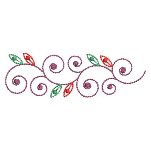 Heirloom Rose Bud Swirl Embroidery Design
