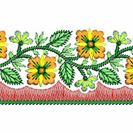 Indian Floral Border Embroidery