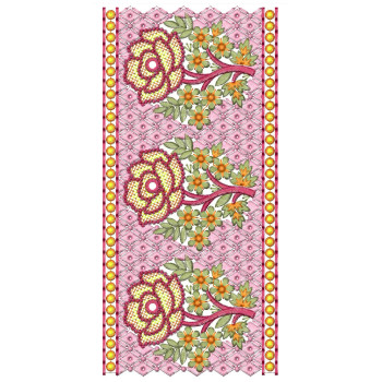 Lace Applique Embroidery Design 26400