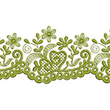 Lace Corner Embroidery Design