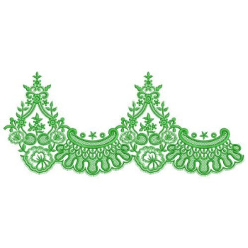 Large Mughal Floral Border Embroidery Design