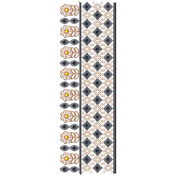 Machine Embroidery Bed sheet Design 26188