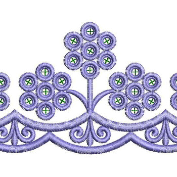 Machine Embroidery Cutwork Border Design - Boaring Design