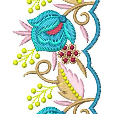 Machine Embroidery Cutwork Border Designs 26457