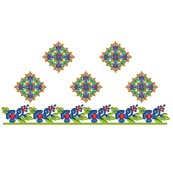 Machine Embroidery Floral Border Designs