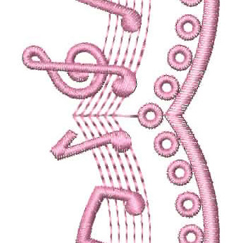 Musical Note Embroidery Designs 26355