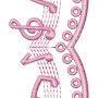 Musical Note Embroidery Designs 26355