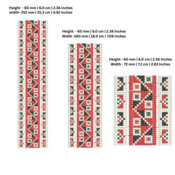 Striking Scandinavian Cross Stitch Border Design