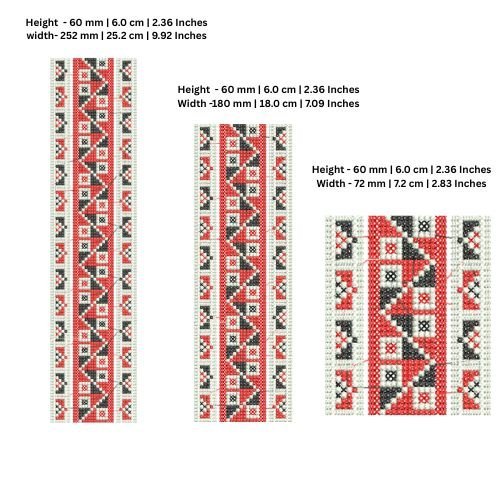 Striking Scandinavian Cross Stitch Border Design