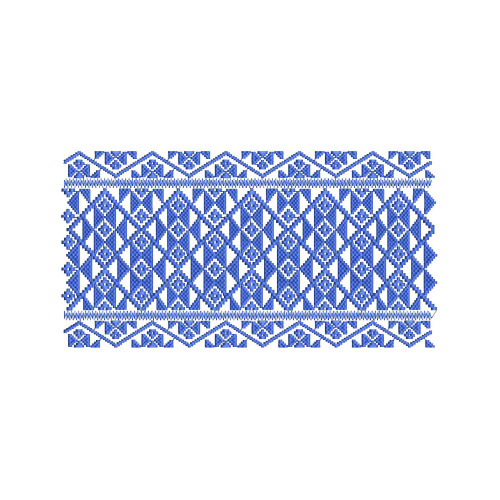  Elegant Ukrainian Geometric Border Embroidery 