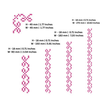 Delicate Yassima Ortega Cross Stitch Border Design