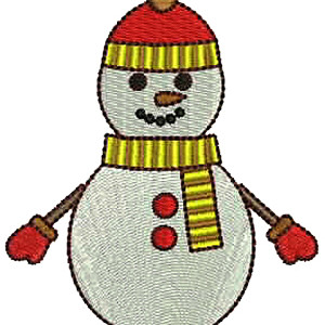Free Snowman Face Embroidery Design