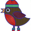 Christmas Bird Embroidery Design 12381