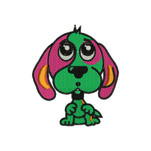 Lovely Dog T-Shirt Embroidery Design 16365