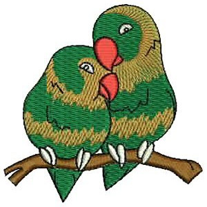 Good Parrot Pair Embroidery Design 16367