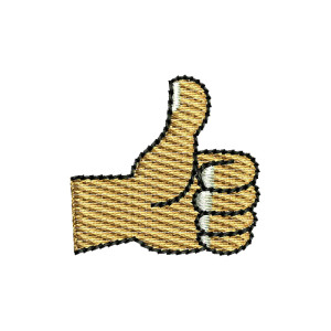 Thumb Up Like Embroidery Design 16373
