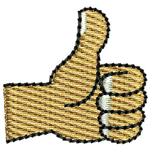 Thumb Up Like Embroidery Design 16373