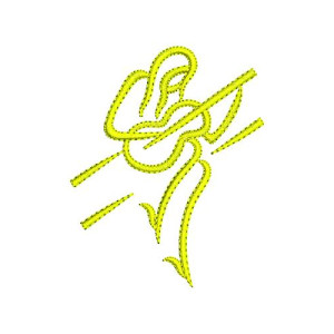 Guitarra Silueta Vector Embroidery Design 16943