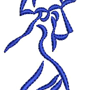 Girl Umbrella Silhouette Embroidery Design 17094