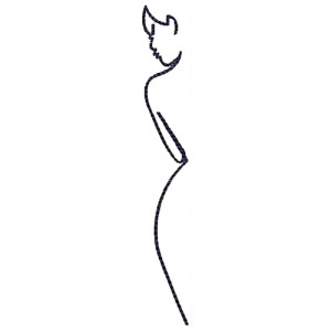 Female Outline Embroidery Design 17095