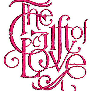 The Gift Of Love Embroidery Design 8016