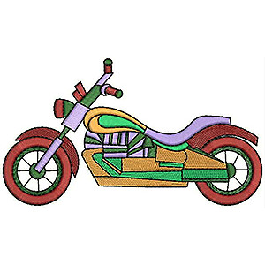 Motorcycle Motorbike Embroidery Design 8280