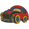Antique Mini Car Embroidery Design 8300