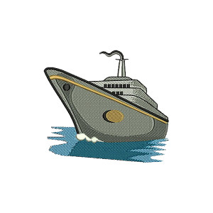 Cruise Ship Embroidery Design 8202