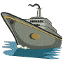 Cruise Ship Embroidery Design 8202