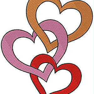 Valentine Love Heart Embroidery Design 25253