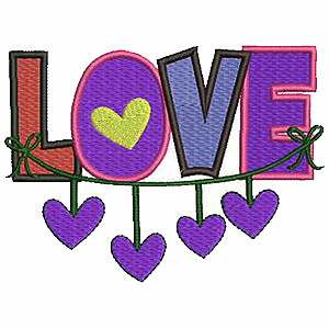Valentine Special Love Embroidery Design 25257