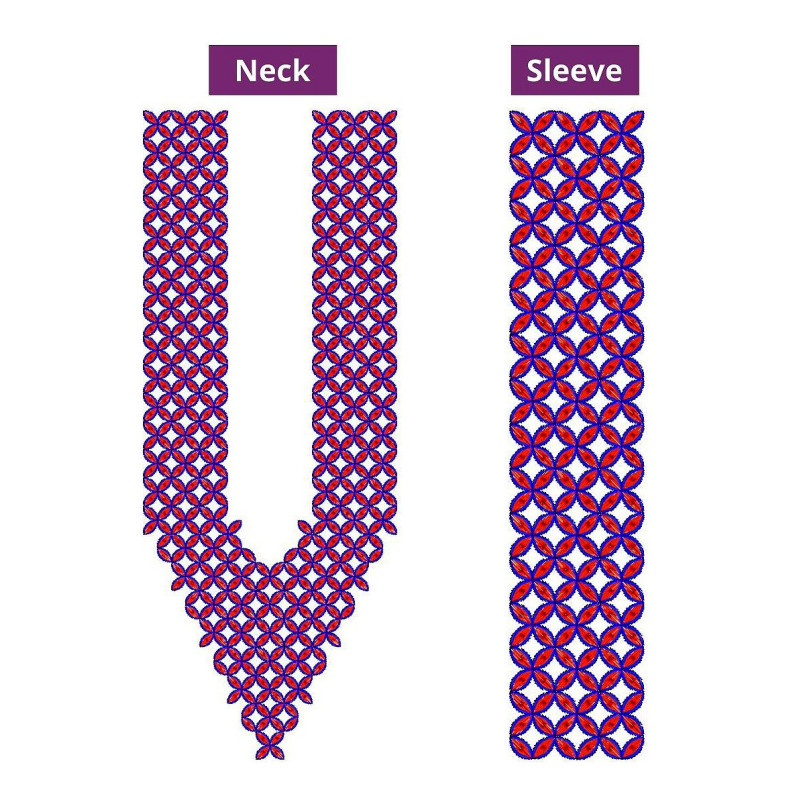 10951 Mens Neck Embroidery Design