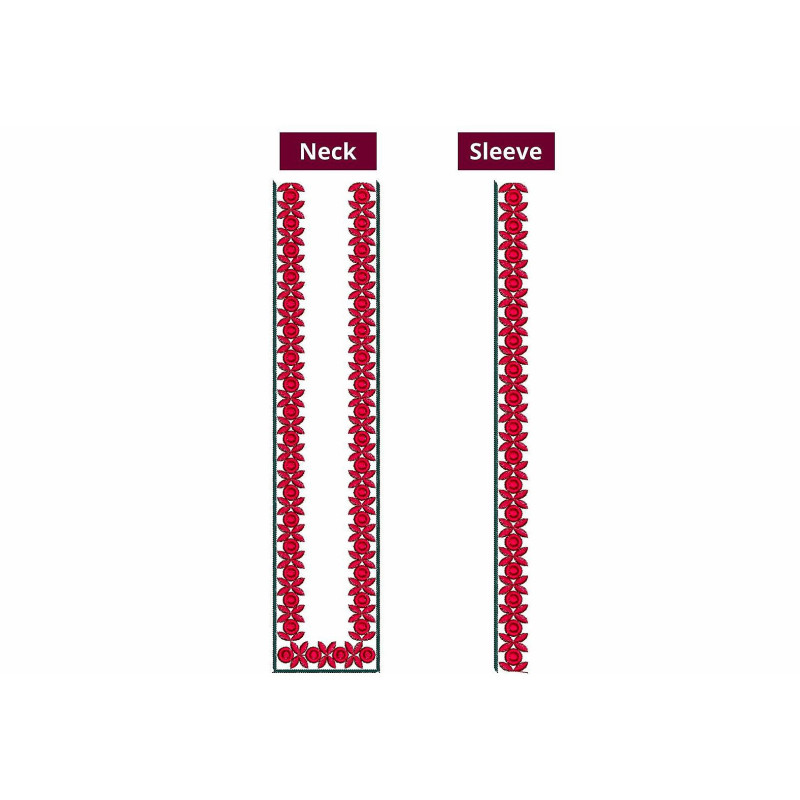 10953 Mens Neck Embroidery Design