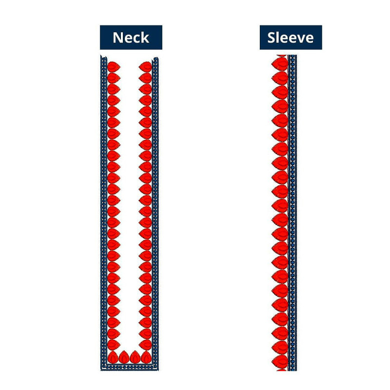 10954 Mens Neck Embroidery Design