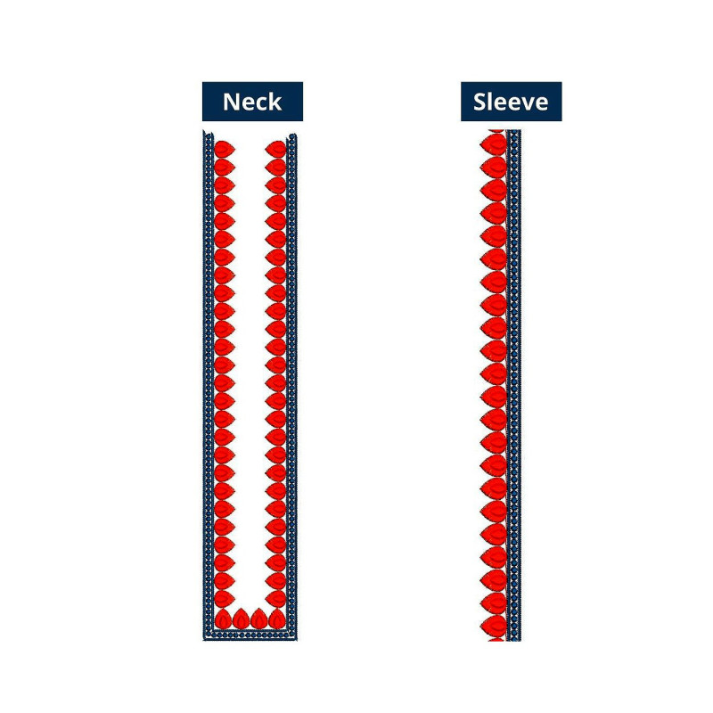 10954 Mens Neck Embroidery Design