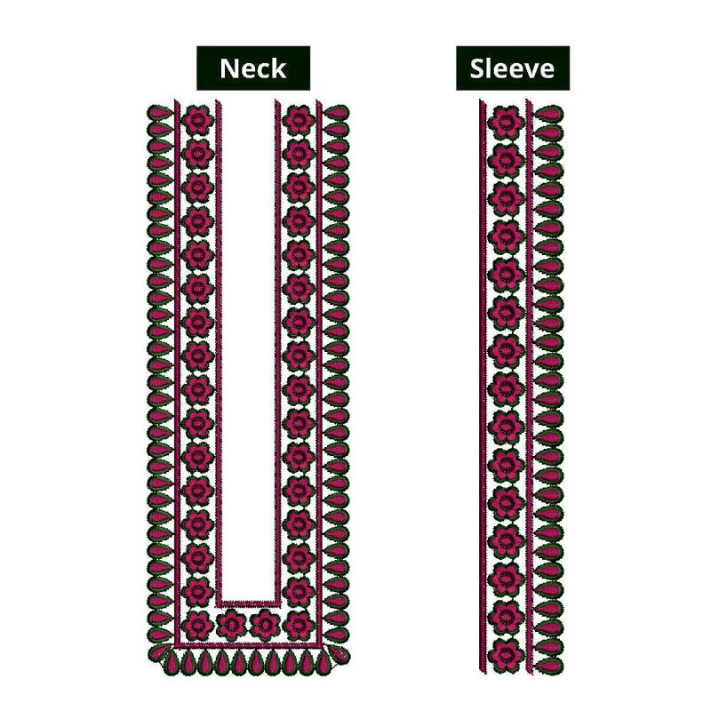 10955 Mens Neck Embroidery Design