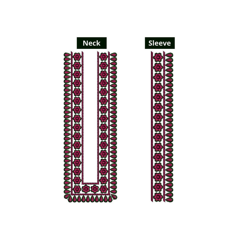 10955 Mens Neck Embroidery Design