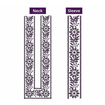 10957 Mens Neck Embroidery Design