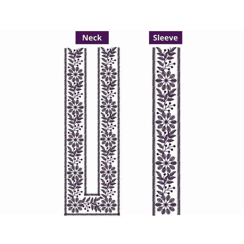 10957 Mens Neck Embroidery Design