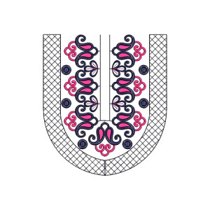 Men's Sherwani Neck Embroidery Design