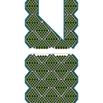 African Agbada Men's Neck Embroidery Design