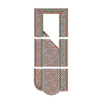 African Agbada Men's Neck Embroidery Design