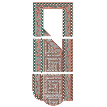 African Agbada Men's Neck Embroidery Design